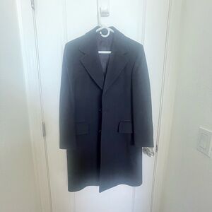 The Emporium Men's Black Single-Breasted Pea Coat